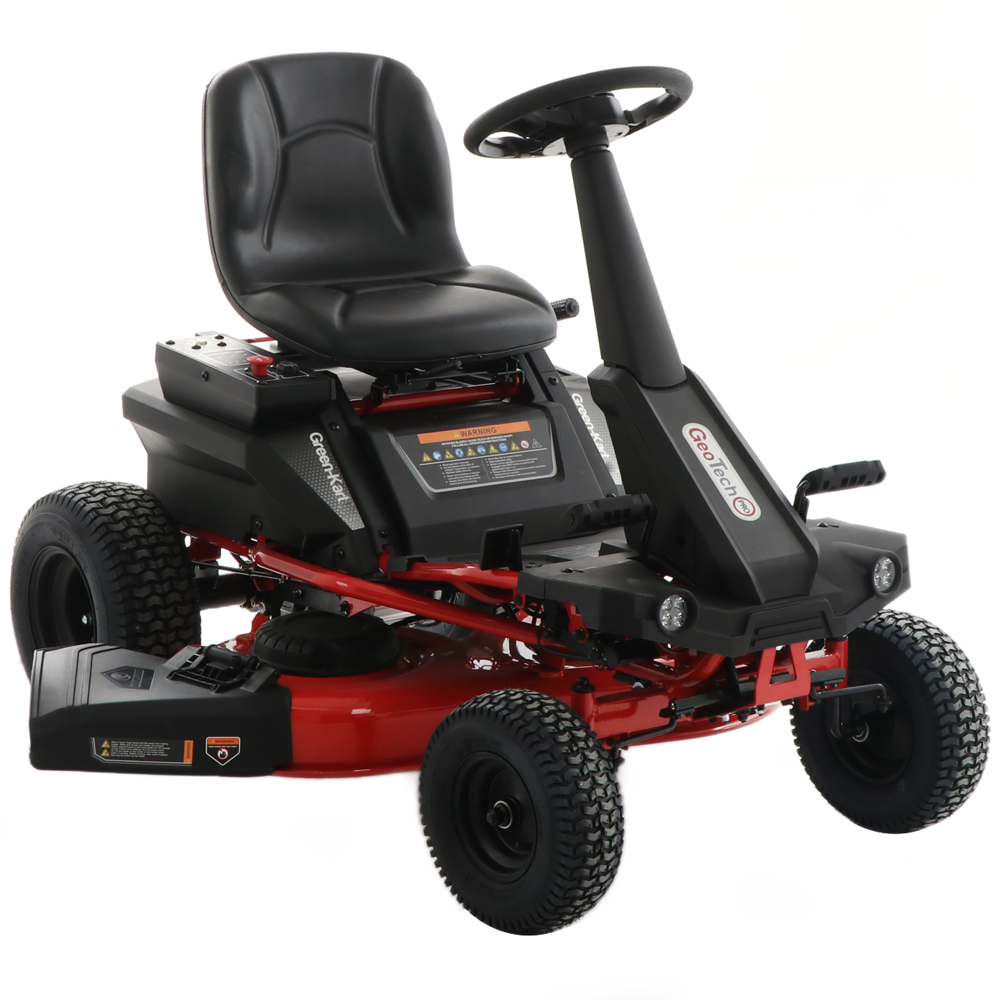akku rasentraktor geotech pro green kart 76 akkumotor 48v/50 ah seitenauswurf,mulchen