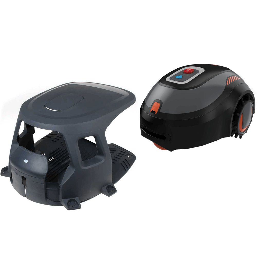 black & decker bcrmw123 qw mähroboter mit begrenzungskabel mit 12v lithium akku
