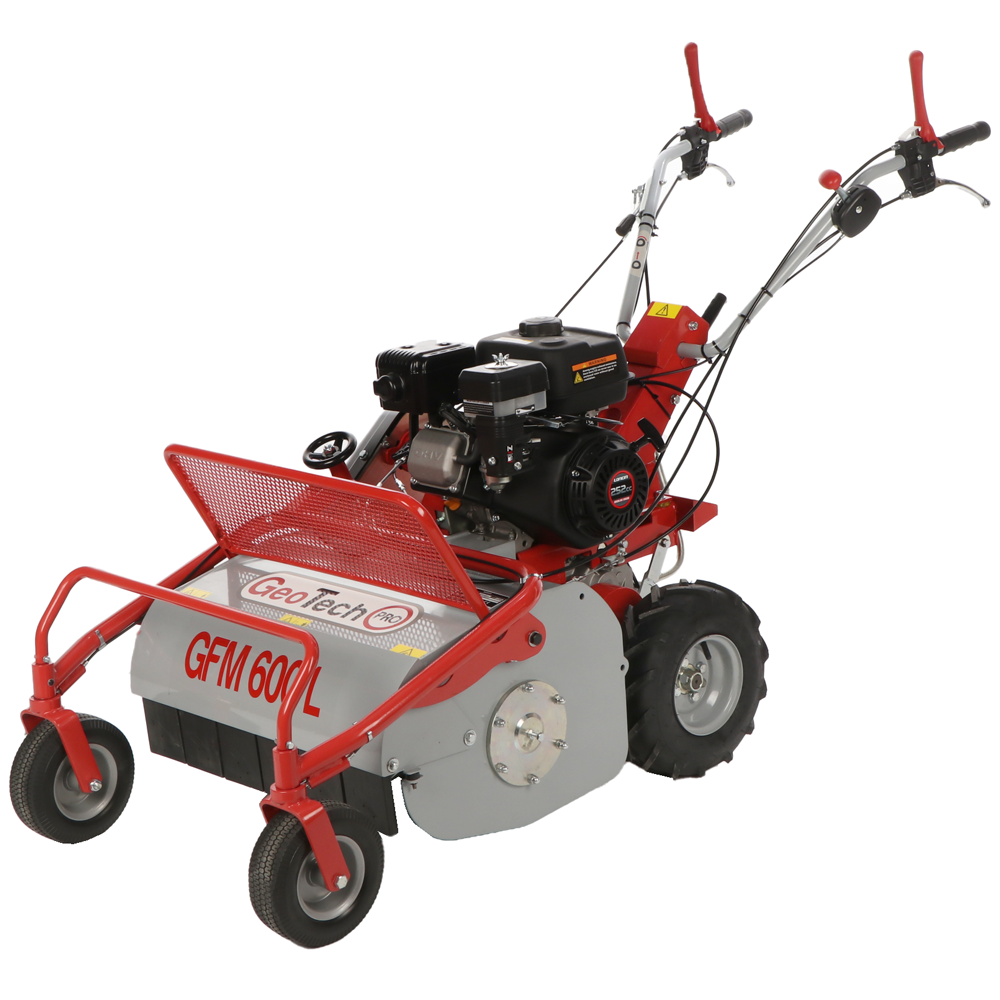 geotech pro gfm 600 l profi hochgrasmäher mit hammerwerk loncin motor 250 ccm