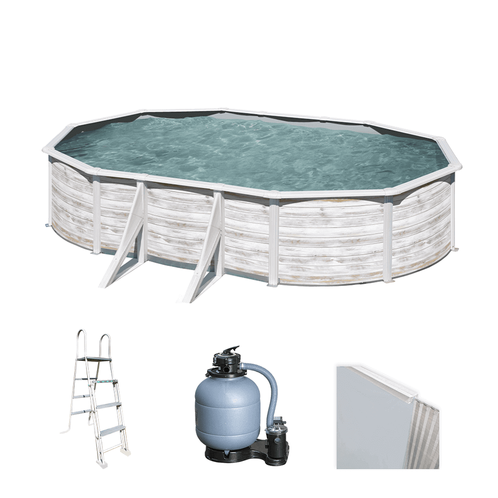 gre finlandia oval 610x375x120cm oberirdischer stahlpool
