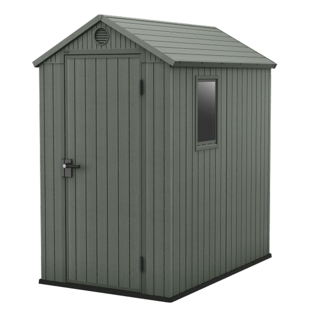 keter darwin grün gartenhaus mit seitenfenster 125.8x184.5x205.1 cm