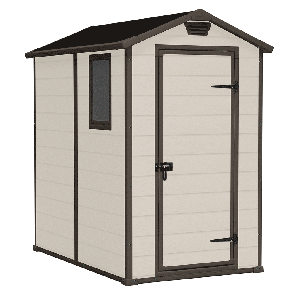 keter manor beige gartenhaus mit seitenfenster