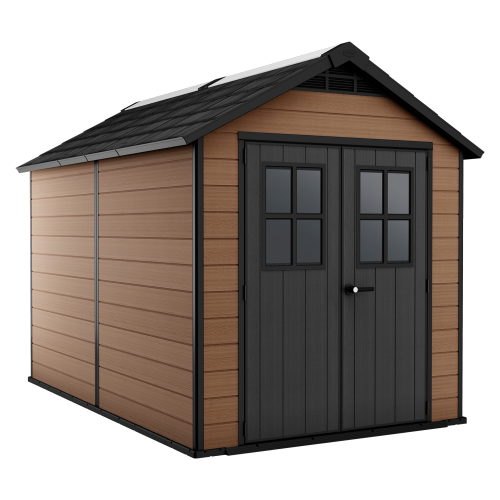 keter newton 7511 gartenhaus mit frontfenstern 228x350x252 cm