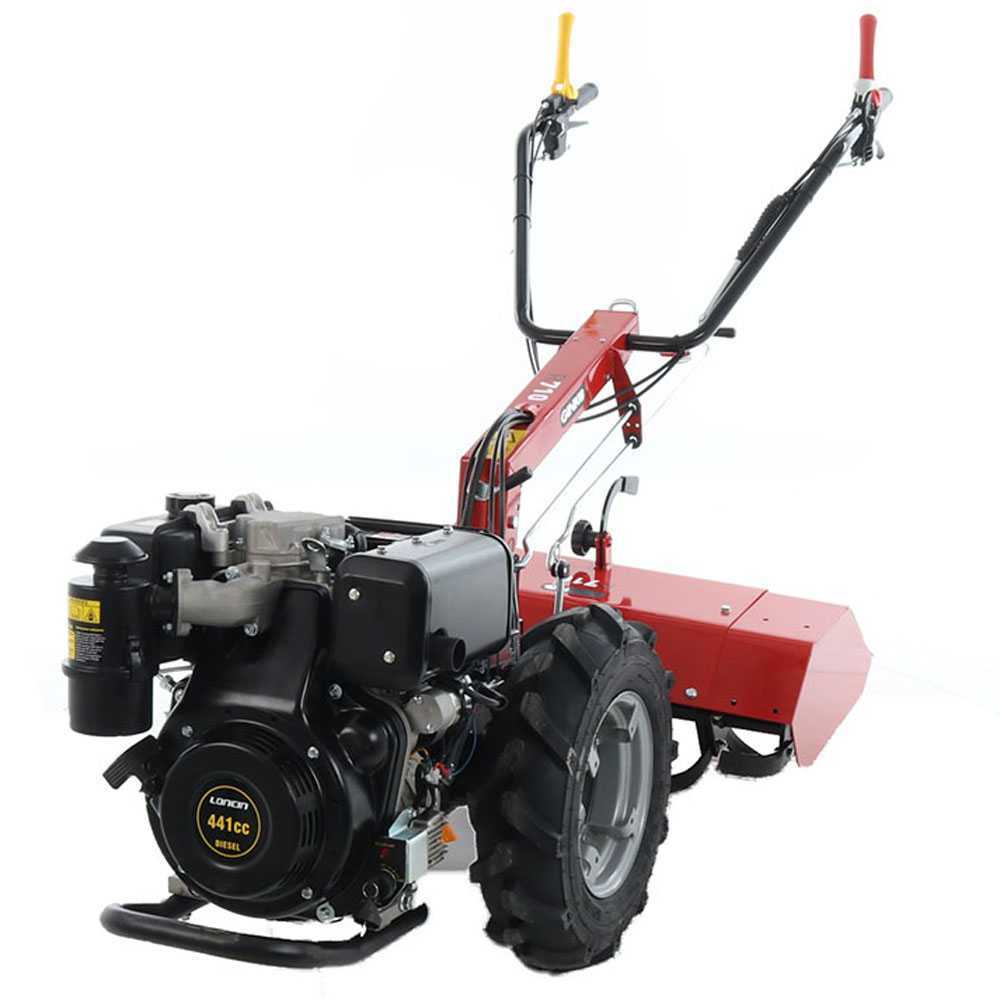 leistungsstarker profi einachsschlepper ginko r710 eko dieselmotor loncin 441cc mit elektrostarter