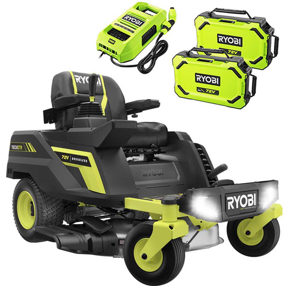 ryobi ztrx76 akku nullwendekreismäher 72v/20ah 76cm schnittbreite 2in1