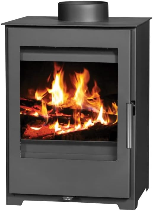 VICTORIA-05 Ltd. EEK A+ Kaminofen Holz One Holzofen 5 kW Kamin Ofen Dauerbrandofen Werkstattofen Schwedenofen Hüttenofen Heizofen